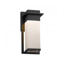 Justice Design Group FSN-7541W-WEVE-MBLK - Pacific Small Outdoor LED Wall Sconce