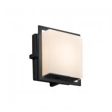Justice Design Group FSN-7561W-OPAL-MBLK - Avalon Square ADA Outdoor/Indoor LED Wall Sconce