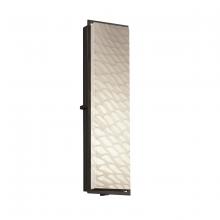 Justice Design Group FSN-7565W-WEVE-MBLK - Avalon 24" ADA Outdoor/Indoor LED Wall Sconce