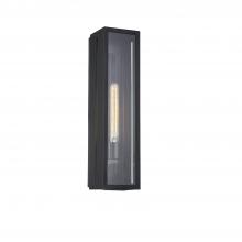 Justice Design Group FSN-7691W-CLER-MBLK - Briarwood Small 1-Light Outdoor Wall Sconce