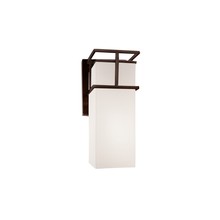 Justice Design Group FSN-8643W-OPAL-DBRZ - Structure 1-Light Small Wall Sconce - Outdoor