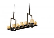 Justice Design Group FAL-8619-15-DBRZ-LED12-8400 - Montana 12-Up & 5-Downlight Bridge LED Chandelier (Tall)