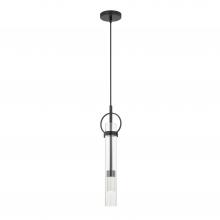 Justice Design Group FSN-4121-CLER-MBLK - Chloe LED Tall Pendant