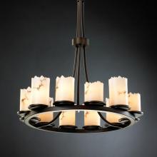 Justice Design Group FAL-8763-12-DBRZ - Dakota 12-Light Ring Chandelier (Tall)