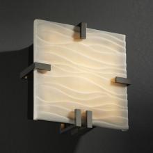 Justice Design Group PNA-5550-WAVE-NCKL - Clips Square Wall Sconce (ADA)