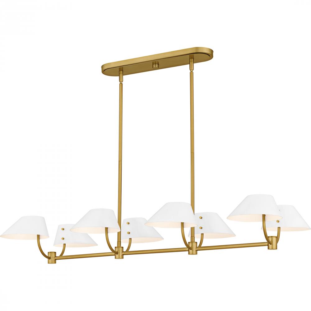 Penley 6-Light Brushed Gold Linear Chandelier