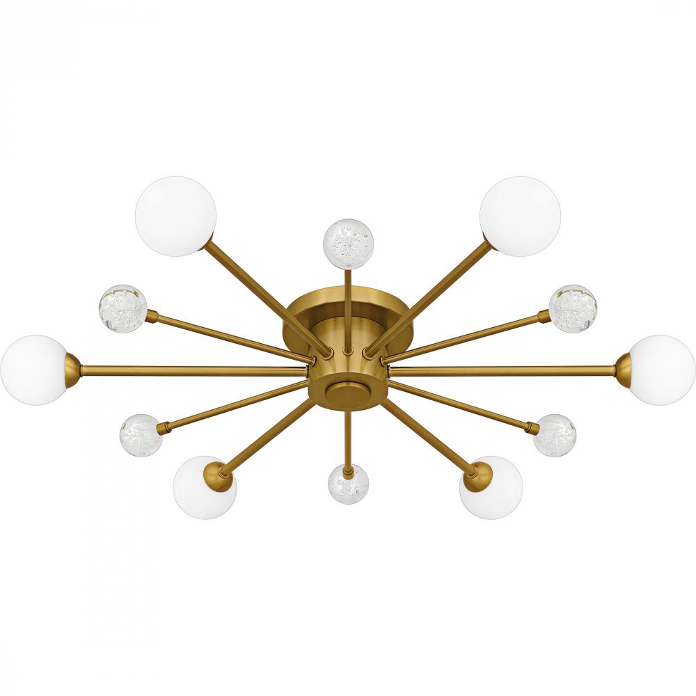 Combe 6-Light Brushed Gold Semi-Flush Mount