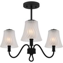 Quoizel MCK1722MBK - McKinney 3-Light Matte Black Semi-Flush Mount