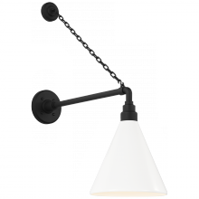 Visual Comfort & Co. Signature Collection TOB 2813MBK/S10-WHT - Academy 17.5" Anchored Mack Barn Light