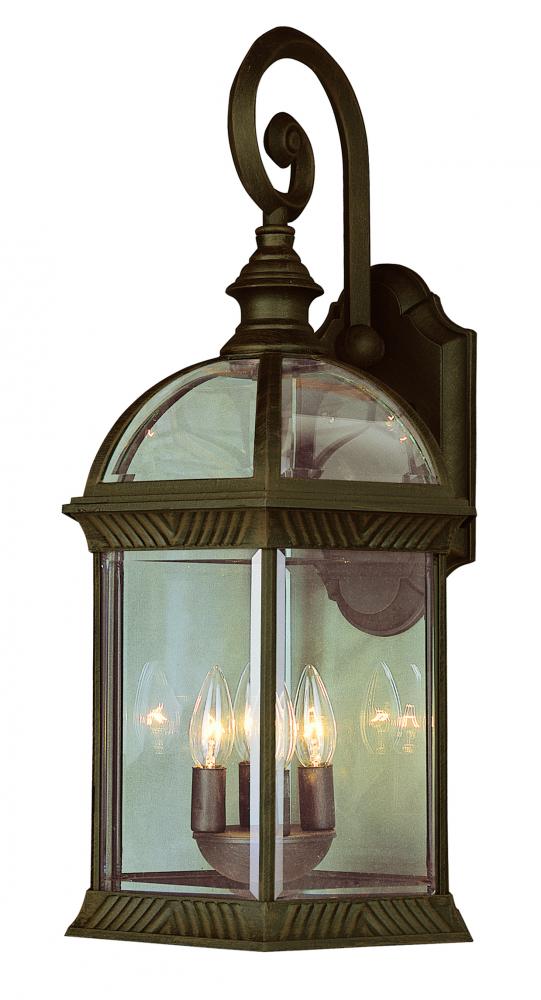 Wentworth Atrium Style, Armed Outdoor Wall Lantern Light, with Open Base