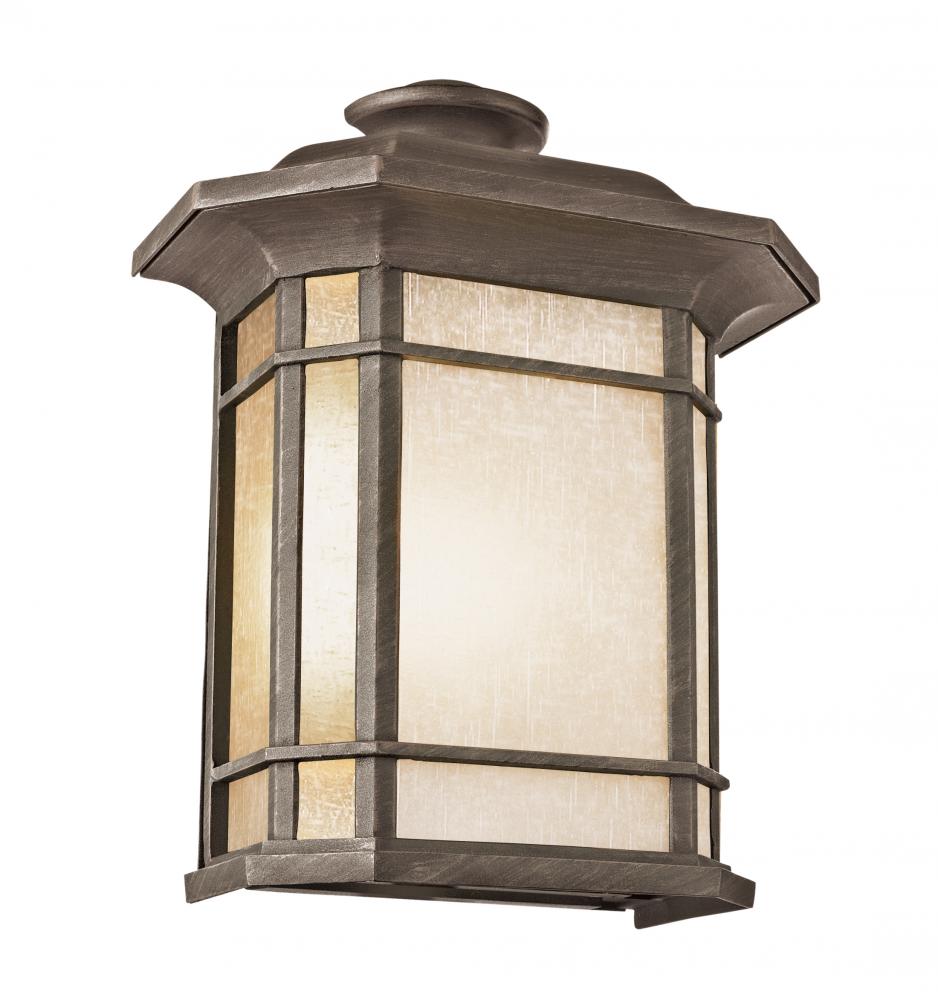 San Miguel, Tea Stain Glass, Outdoor Pocket Lantern Wall Light