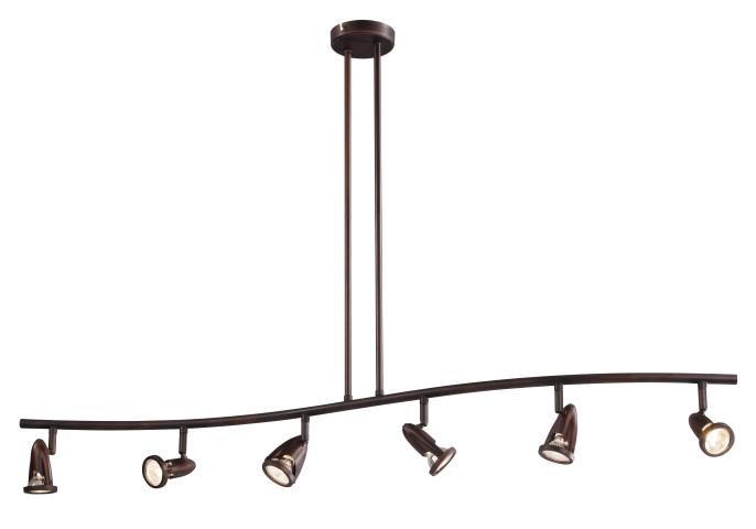 Stingray Collection, 6-Light, 6-Shade, Adjustable Height Indoor Ceiling Track Light