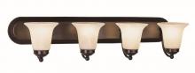 Trans Globe 3504 ROB - 4LT BATH-MRBLZD/BELL GLASS