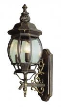 Trans Globe 4051 RT - Francisco 3-Light Outdoor Beveled Glass Wrought Iron Style Wall Lantern
