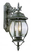 Trans Globe 4054 WH - Francisco 3-Light Outdoor Beveled Glass Armed Wall Lantern