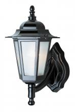Trans Globe 4055 SWI - Alexander Outdoor 1-Light Frosted Glass and Metal Lantern with Scalloped Edge Wall Mount Plate