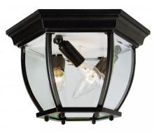 Trans Globe 4906 SWI - Angelus 3-Light, Beveled Glass, Outdoor Flush Mount Ceiling Light with Open Base