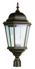 Trans Globe 51001 BG - Classical Collection, Traditional Metal and Beveled Glass, Post Mount 3-Light Lantern Head