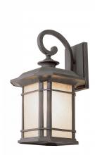 Trans Globe 5820 RT - San Miguel Collection, Craftsman Style, Armed Wall Lantern with Tea Stain Glass Windows