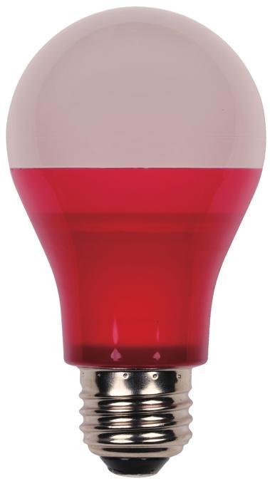 5W Omni A19 LED Party Bulb Red E26 (Medium) Base, 120 Volt, Box