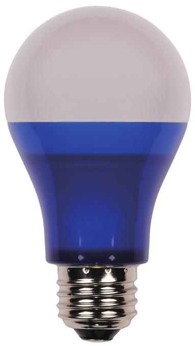 6W Omni A19 LED Party Bulb Blue E26 (Medium) Base, 120 Volt, Box