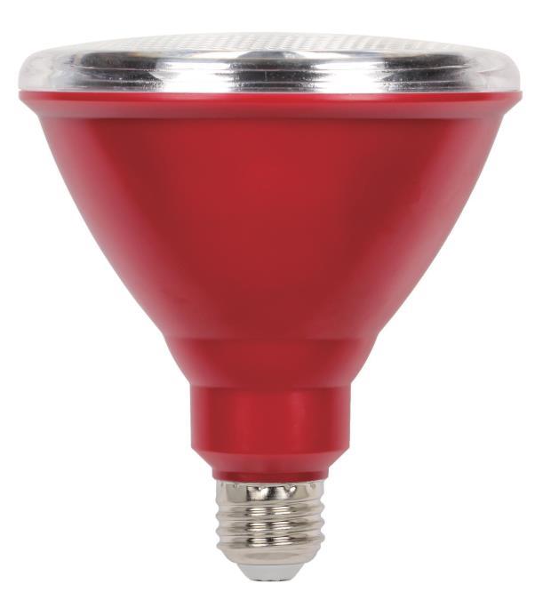 15W PAR38 Outdoor LED Red E26 (Medium) Base, 120 Volt, Box
