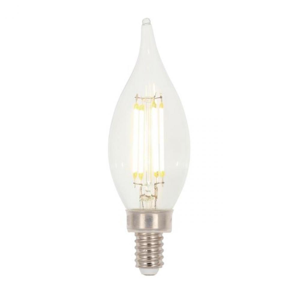 4.5W CA11 Filament LED Dimmable Clear 2700K E12 (Candelabra) Base, 120 Volt, Box