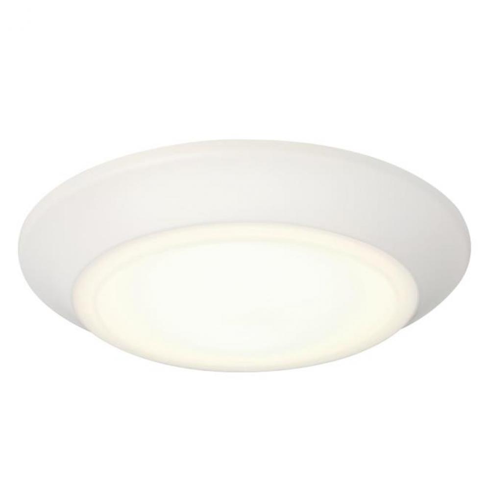 7.5 in. 16W Dimmable LED Surface Mount with Color Temperature Selection White Finish Frosted Acrylic
