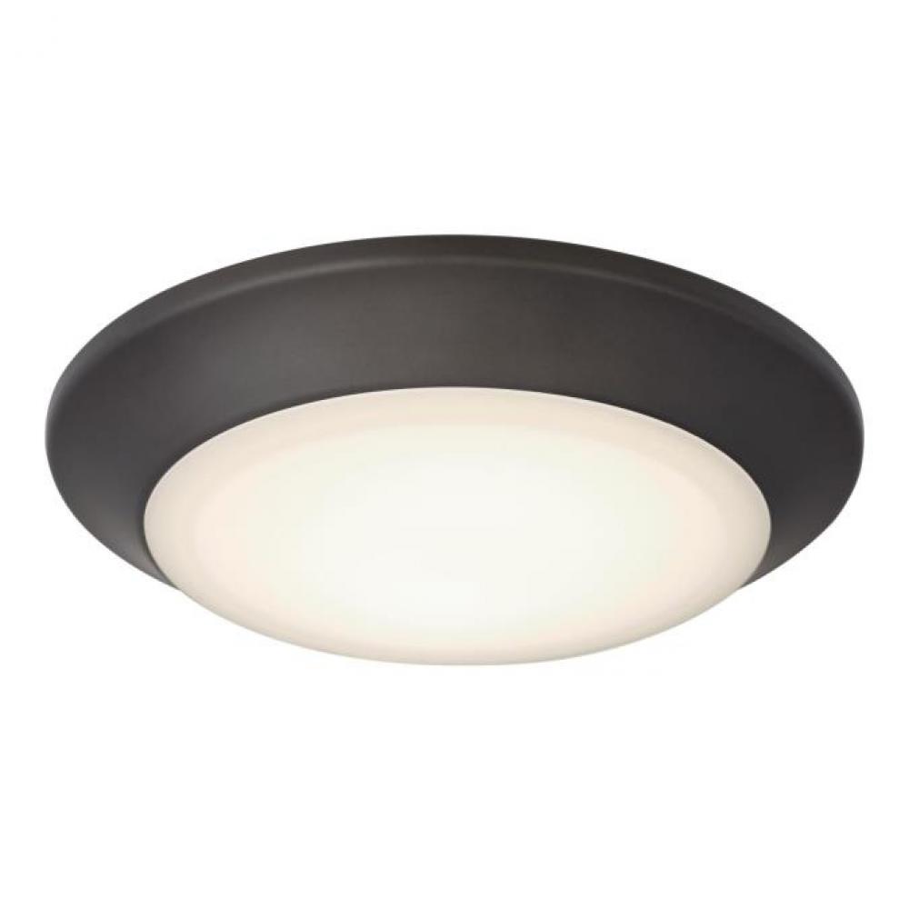 7.5 in. 16W Dimmable LED Surface Mount with Color Temperature Selection Black-Bronze Finish Frosted