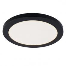 Westinghouse 6133400 - 12 in. 22W Dimmable LED Flush with Color Temperature Selection Black Finish White Acrylic Shade