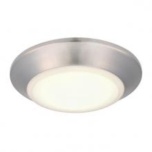 Westinghouse 6133900 - 6 in. 11W Dimmable LED Surface Mount with Color Temperature Selection Brushed Nickel Finish Frosted