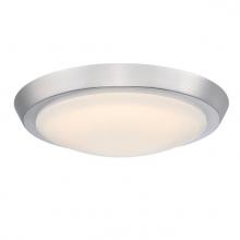 Westinghouse 6136800 - 11 in. 23W LED Flush with Color Temperature Selection Brushed Nickel Finish Frosted Acrylic Shade