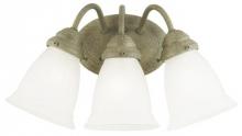 Westinghouse 6649900 - 3 Light Wall Fixture Cobblestone Finish Frosted Glass