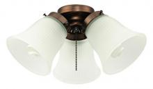 Westinghouse 7781800 - 3 Light Cluster Light Kit Oil Brushed Bronze with Frosted Ribbed Glass Shades