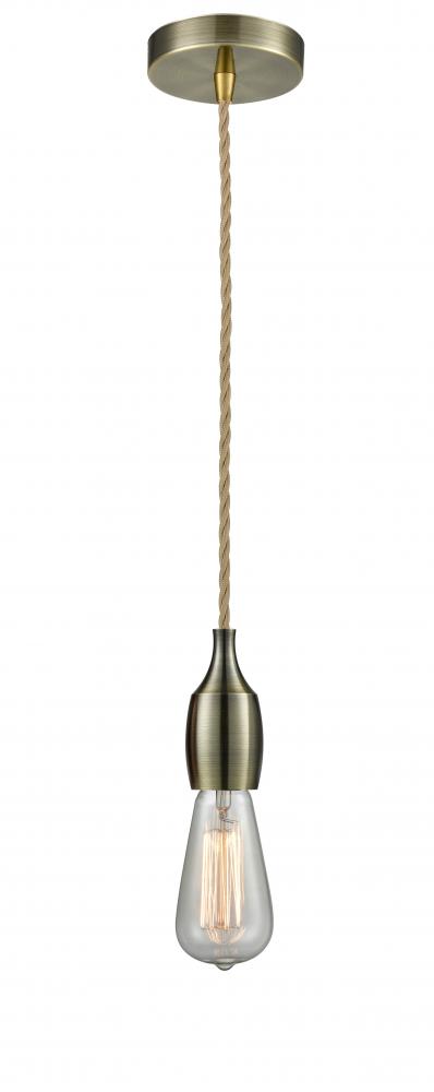 Chelsea - 1 Light - 2 inch - Antique Brass - Cord hung - Mini Pendant