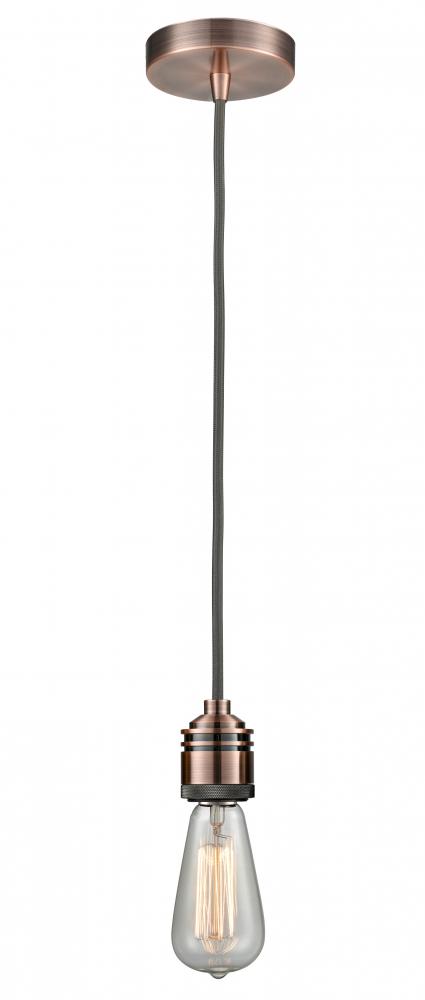 Winchester - 1 Light - 2 inch - Antique Copper - Cord hung - Mini Pendant