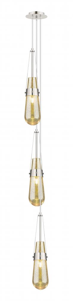 Milan - 3 Light - 6 inch - Polished Nickel - Multi Pendant