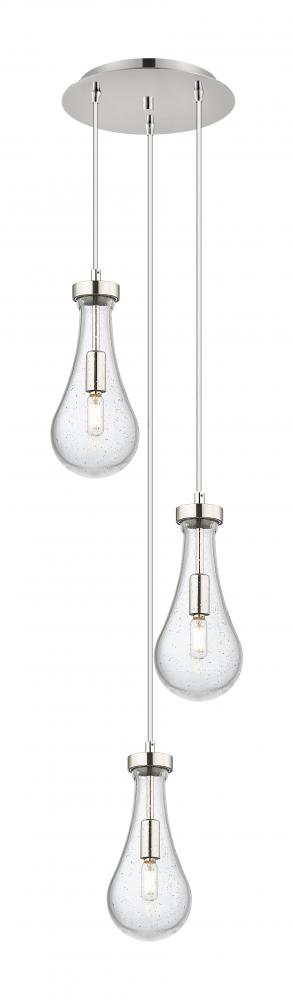 Owego - 3 Light - 13 inch - Polished Nickel - Multi Pendant