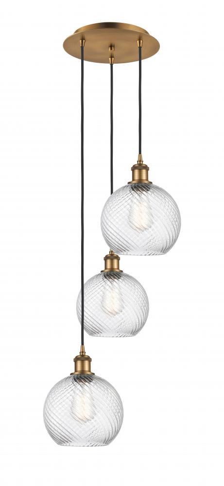 Athens Twisted Swirl 3 Light 18 inch Multi-Pendant