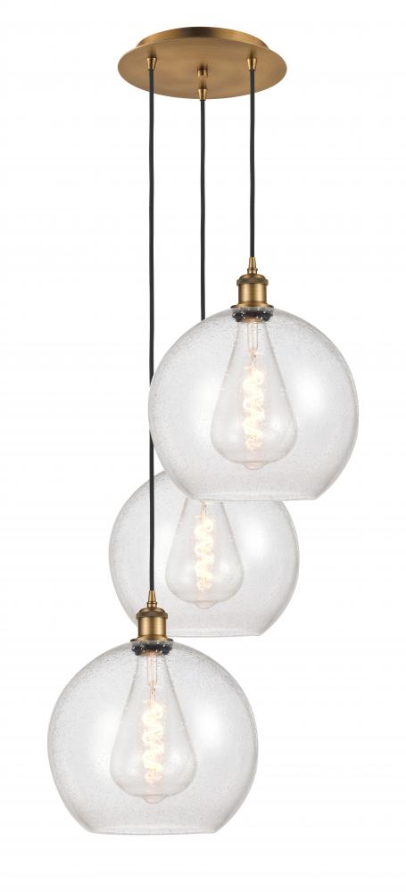 Athens - 3 Light - 18 inch - Brushed Brass - Cord Hung - Multi Pendant