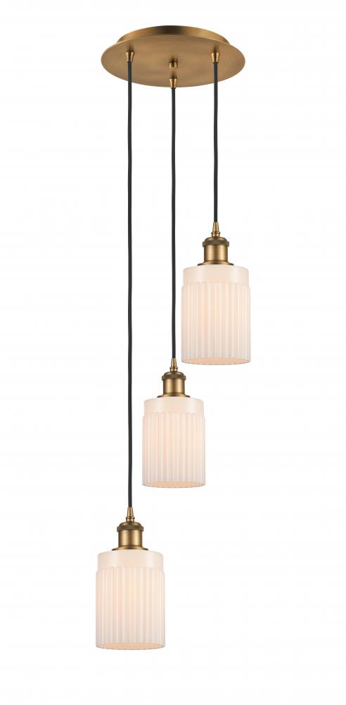 Hadley - 3 Light - 11 inch - Brushed Brass - Cord Hung - Multi Pendant