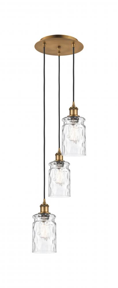 Candor - 3 Light - 11 inch - Brushed Brass - Cord Hung - Multi Pendant