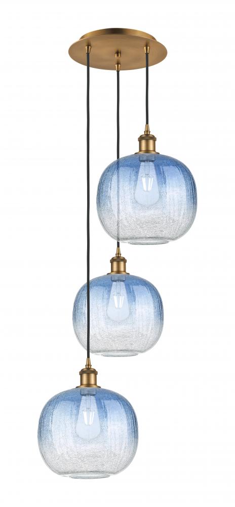 Brookhaven Sphere - 3 Light - 17 inch - Brushed Brass - Cord Hung - Multi Pendant