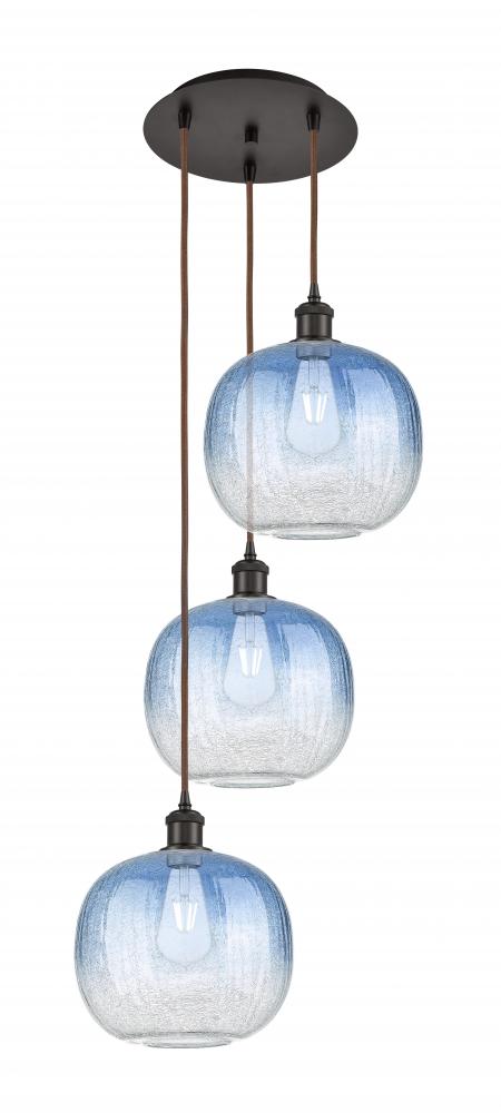 Brookhaven Sphere - 3 Light - 17 inch - Oil Rubbed Bronze - Cord Hung - Multi Pendant