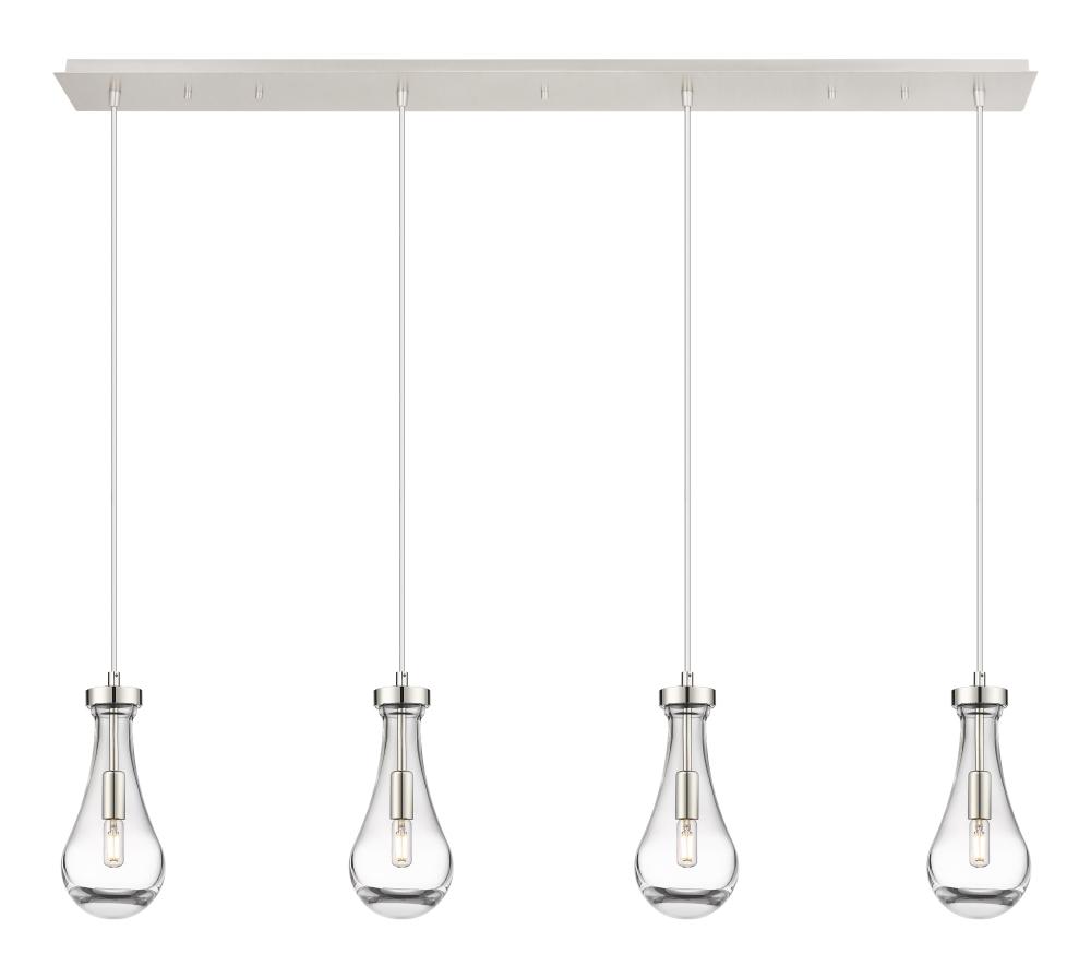 Owego - 4 Light - 49 inch - Polished Nickel - Linear Pendant