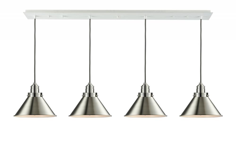 Winchester - 4 Light - 48 inch - White - Cord hung - Linear Pendant