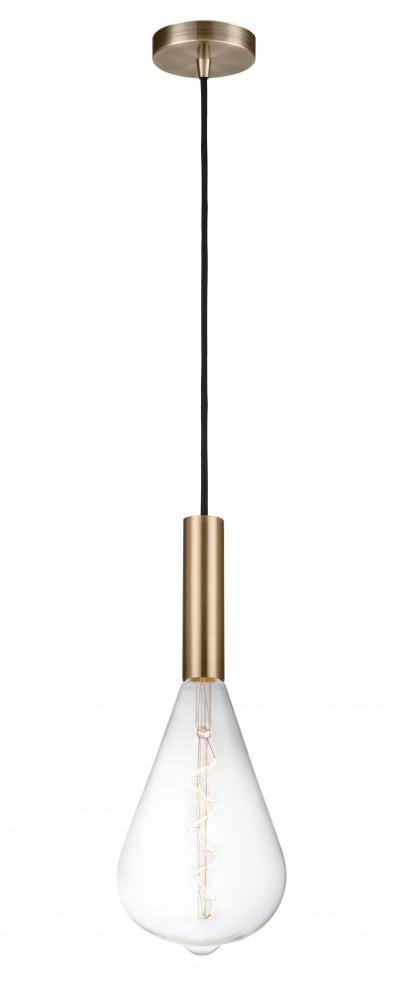 Edison - 1 Light - 7 inch - Antique Brass - Cord hung - Mini Pendant
