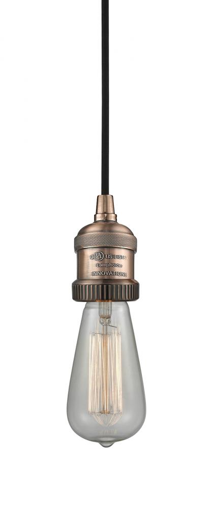 Bare Bulb - 1 Light - 2 inch - Antique Copper - Cord hung - Cord Set