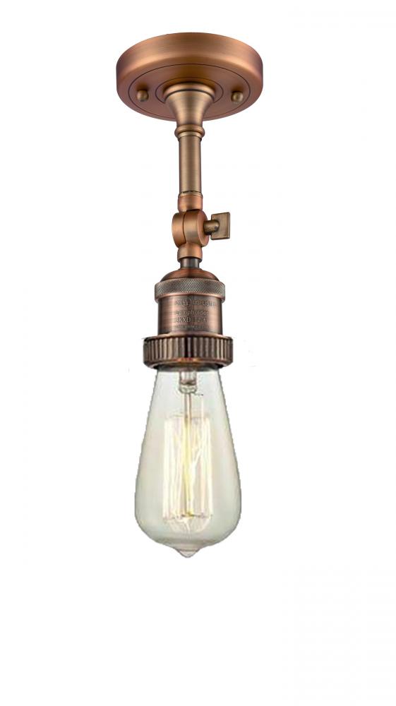 Bare Bulb 1 Light Semi-Flush Mount