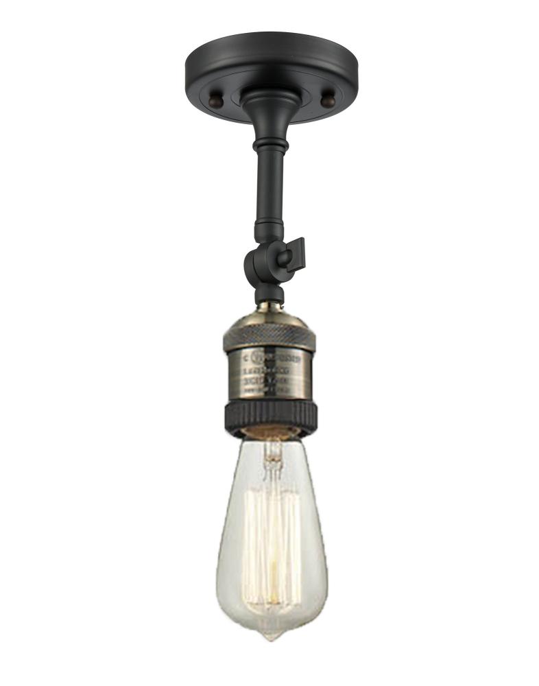 Bare Bulb 1 Light Semi-Flush Mount